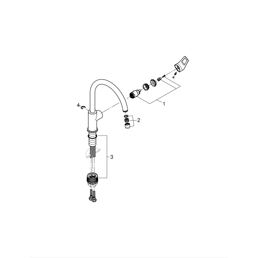 GROHE 31368001 - Kuhinjska slavina BAULOOP, sjajni krom