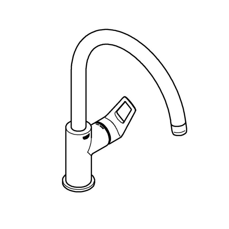 GROHE 31368001 - Kuhinjska slavina BAULOOP, sjajni krom