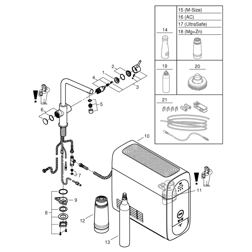 GROHE 31454001 - Kuhinjska slavina BLUE HOME L-izljev sjajni krom