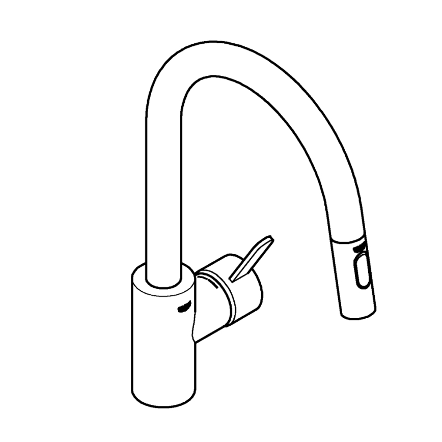 GROHE 31481001 - Kuhinjska miješalica EUROSMART COSMOPOLITAN sjajni krom