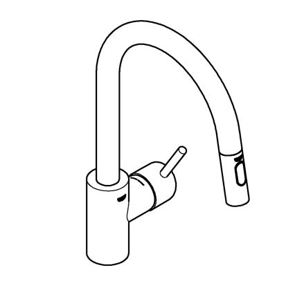 GROHE 31483DC2 - Kuhinjska miješalica CONCETTO, inox