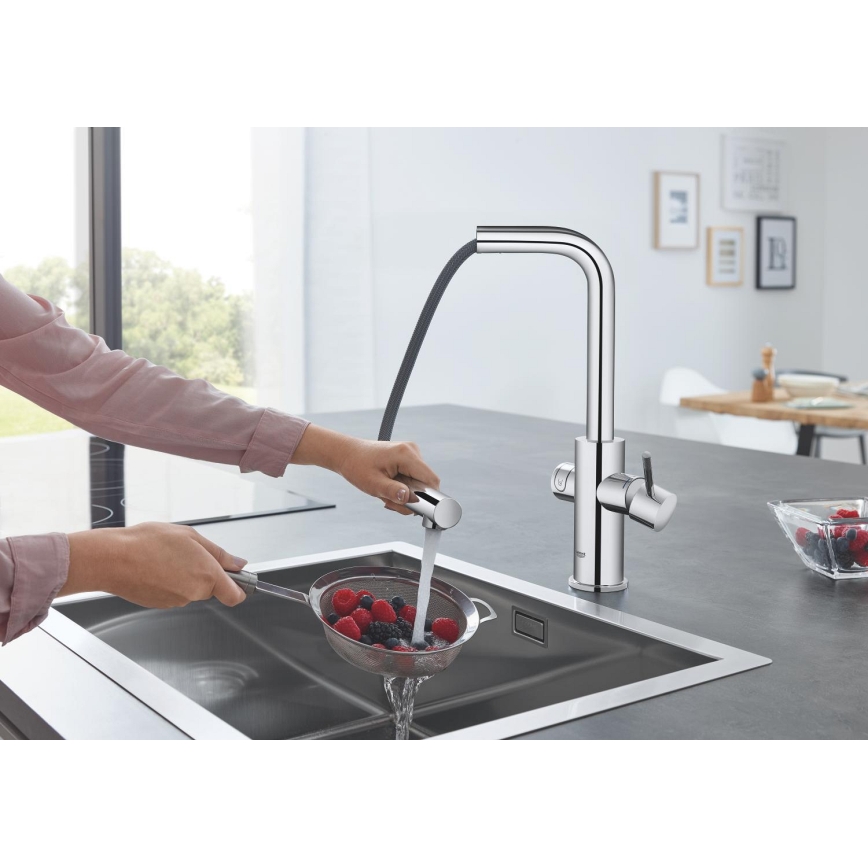 GROHE 31539000 - Miješalica za sudoper BLUE HOME L-izljev, sjajni krom