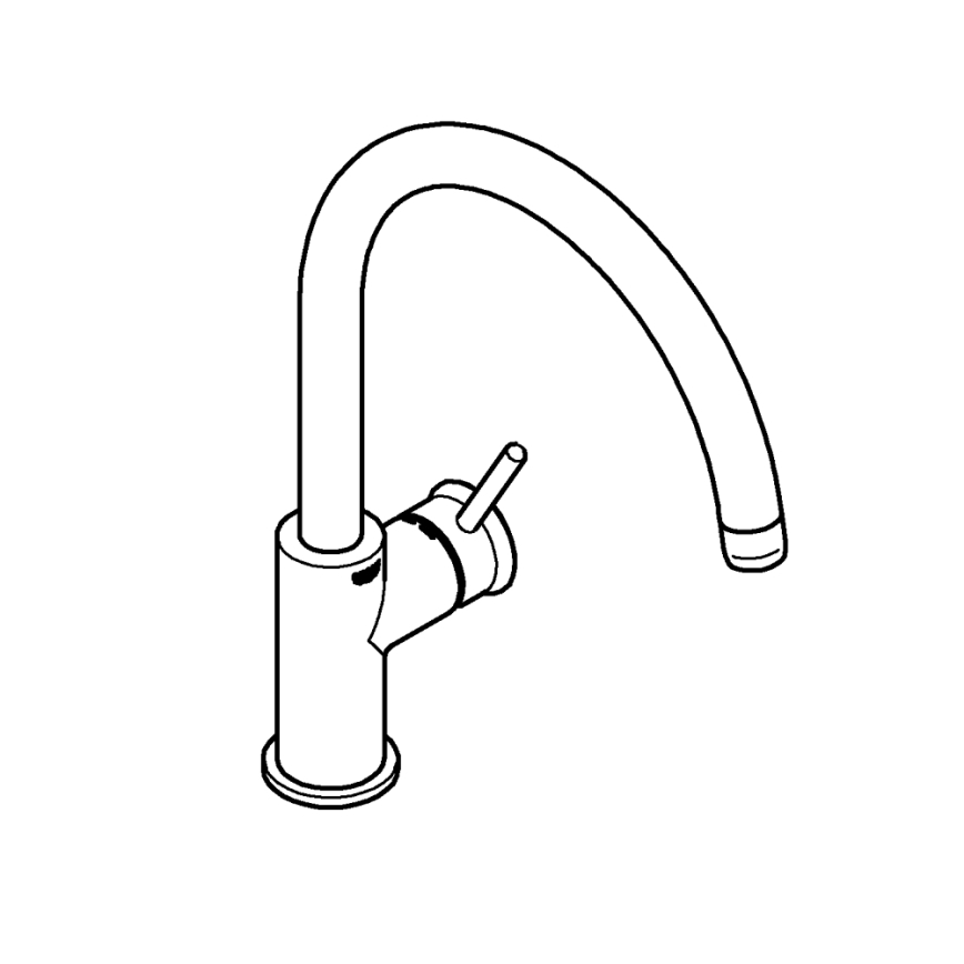 GROHE 31553001 - Kuhinjska miješalica START CLASSIC sjajni krom