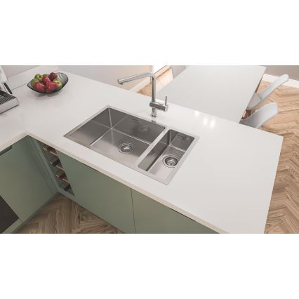 GROHE 31573SD1 -Set kuhinjskog sudopera K500 s ocjeđivačem i miješalicom A 86×50 cm inox