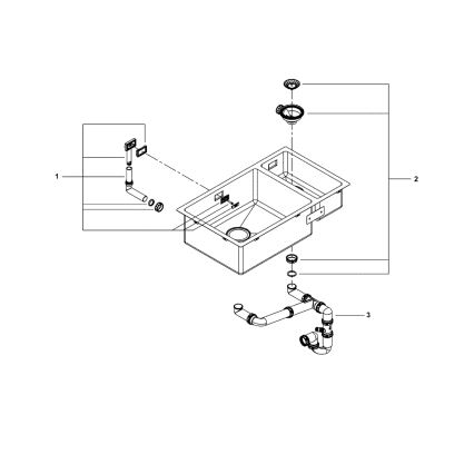 GROHE 31575SD1 - Kuhinjski sudoper K700U 760 × 450 mm od nehrđajućeg čelika