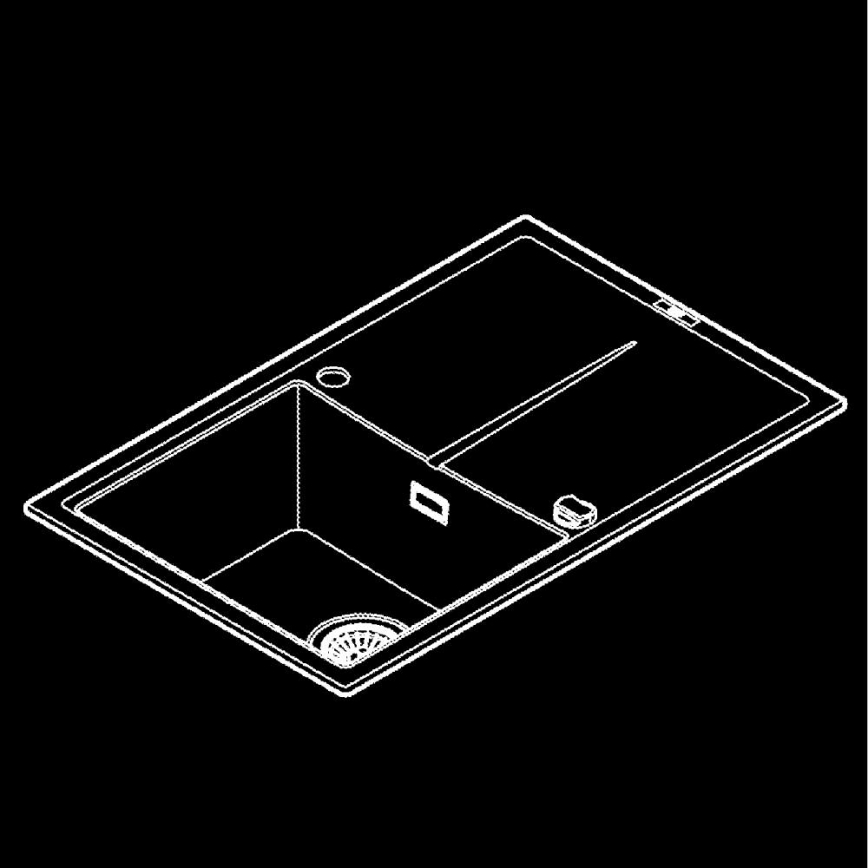 GROHE 31639AP0 - Kompozitni sudoper K400 780 × 500 mm, crne boje