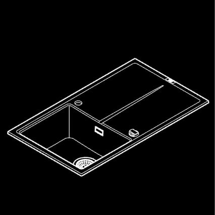 GROHE 31640AP0 - Kompozitni sudoper K400 860 × 500 mm granit/crna