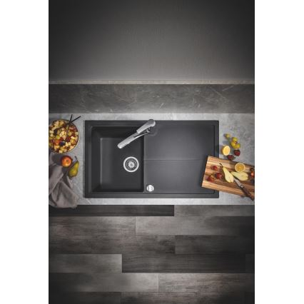GROHE 31640AP0 - Kompozitni sudoper K400 860 × 500 mm granit/crna