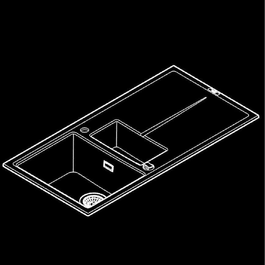 GROHE 31642AP0 - Sudoper K400 1000 × 500 mm granit/crna