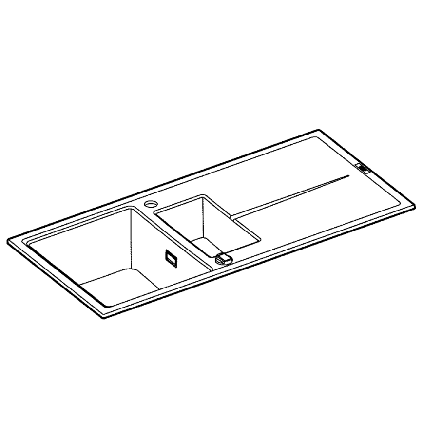 GROHE 31642AP0 - Sudoper K400 1000 × 500 mm granit/crna