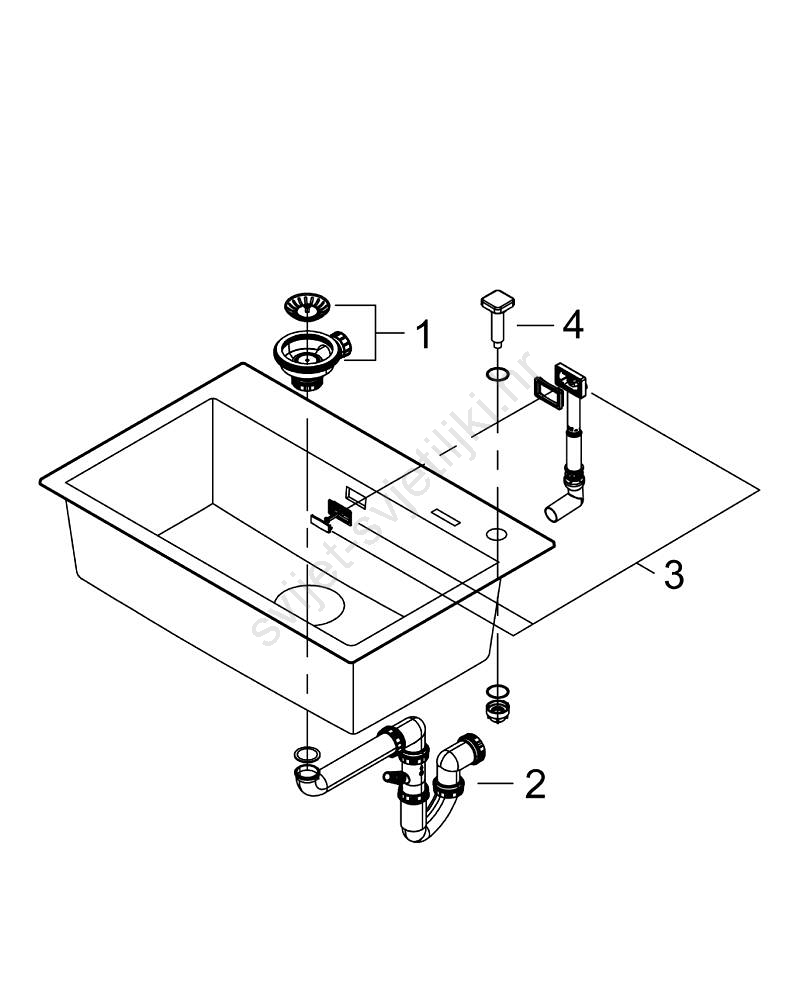 GROHE 31652AP0 - Kompozitni sudoper K700 780 × 510 mm crni | Svijet ...
