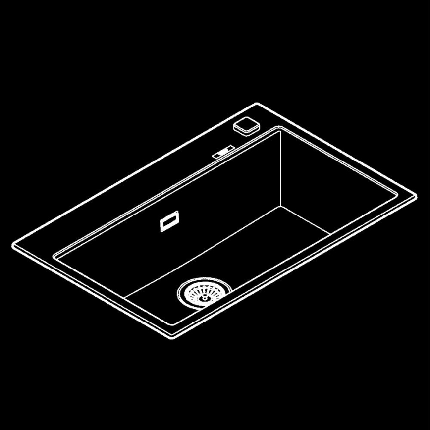 GROHE 31652AP0 - Kompozitni sudoper K700 780 × 510 mm crni