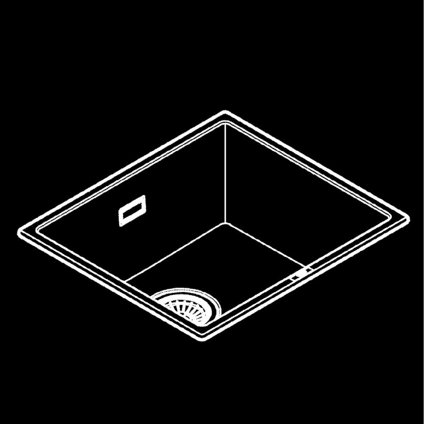 GROHE 31653AP0 - Sudoper K700U 457 × 406 mm kamen/crna