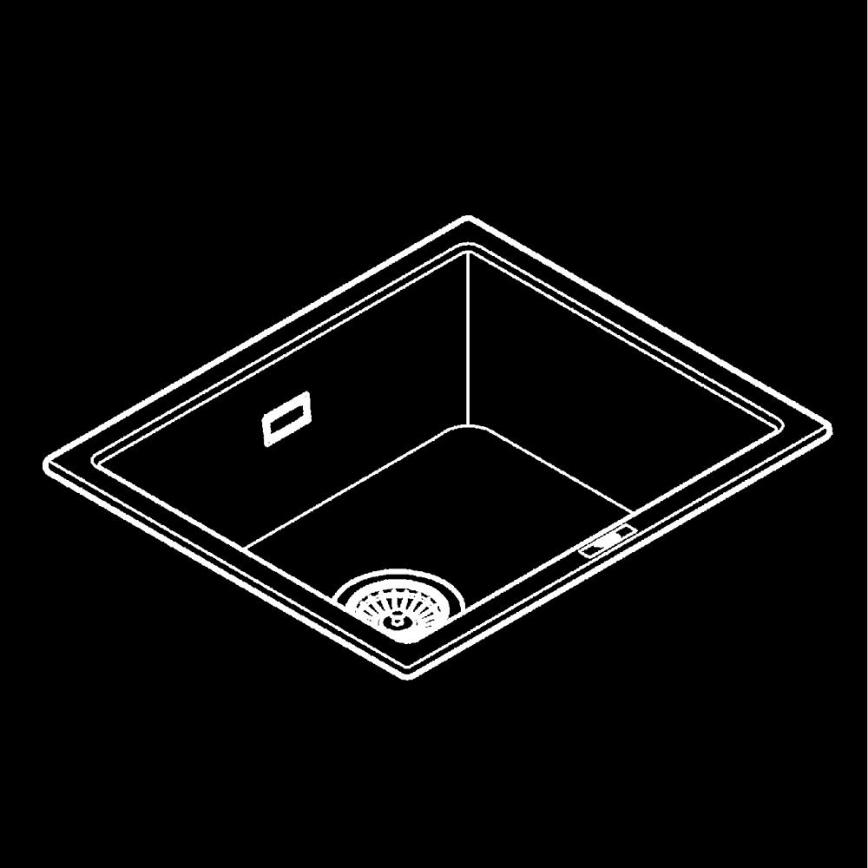 GROHE 31654AP0 - Sudoper K700U 533 × 457 mm crni granit/crna