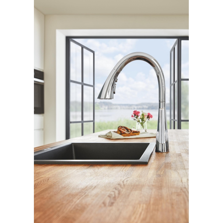 GROHE 31654AP0 - Sudoper K700U 533 × 457 mm crni granit/crna