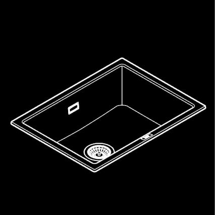 GROHE 31655AP0 - Kompozitni sudoper K700U 610 × 460 mm crni