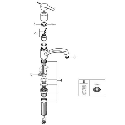 GROHE 31685000 - Kuhinjska miješalica STARTECO sjajni krom