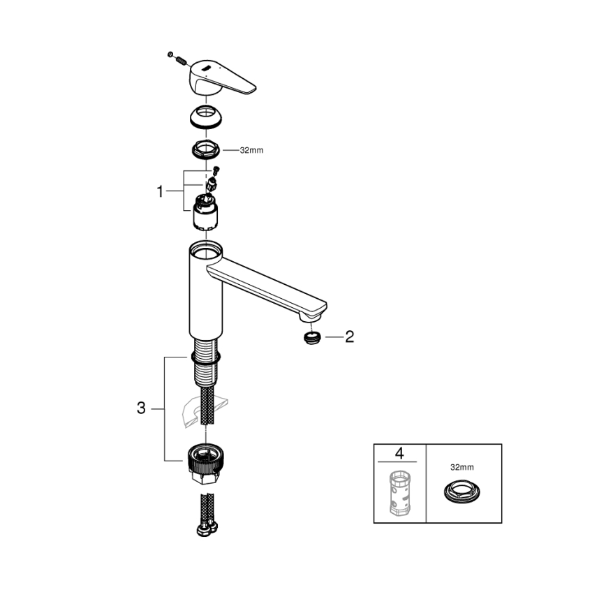 GROHE 31693000 - Kuhinjska miješalica BAUEDGE 193 mm, sjajni krom