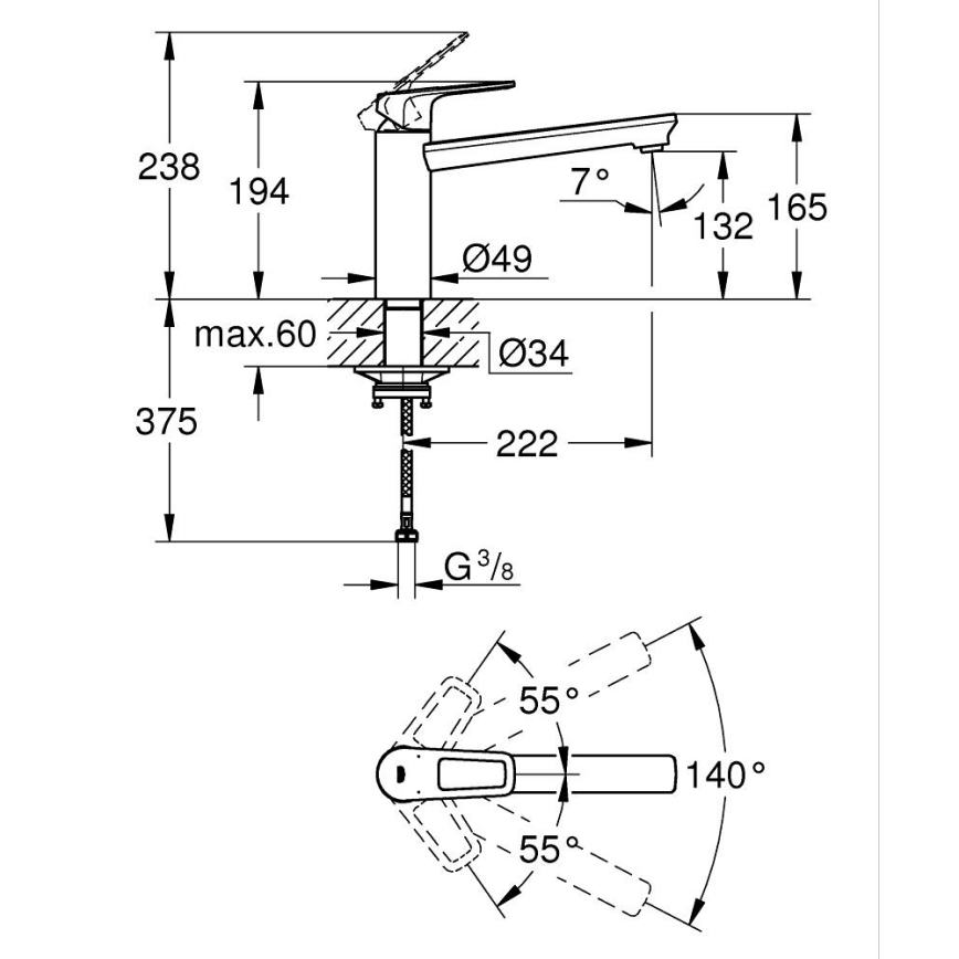 GROHE 31706000 - Kuhinjska miješalica BAULOOP, sjajni krom