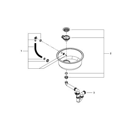 GROHE 31720SD0 - Sudoper K200 440 x 440 x 180 nehrđajući čelik