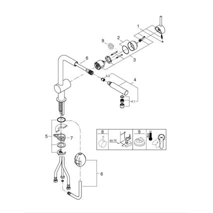 GROHE 32168000 - Kuhinjska miješalica A, sjajni krom