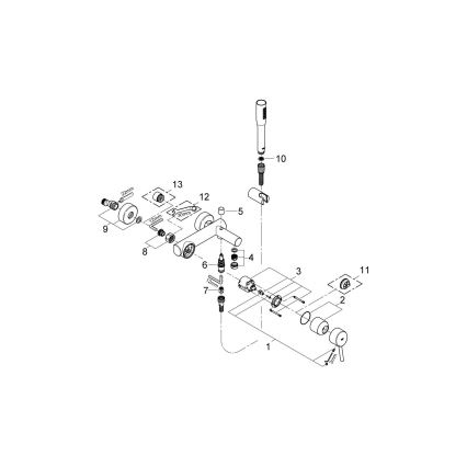 GROHE 32212001 - Kupaonski set za kadu s miješalicom CONCETTO, sjajni krom
