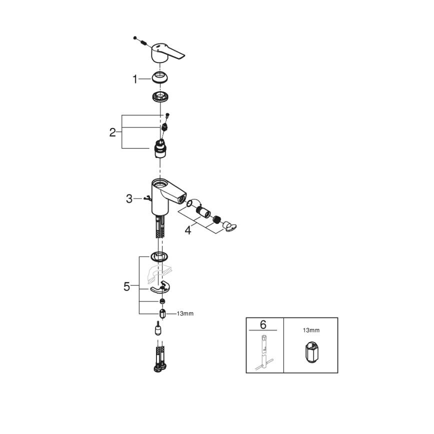 GROHE 32281002 - Slavina za bide START S sjajni krom