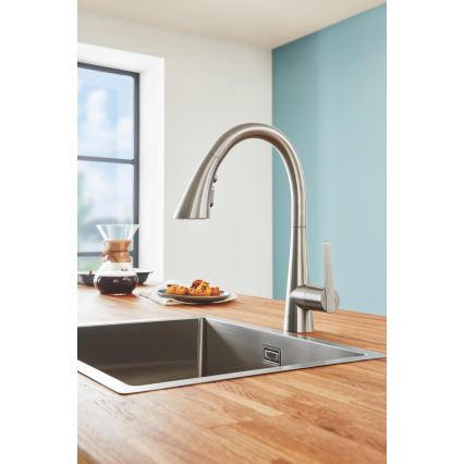 GROHE 32294DC2 - Kuhinjska miješalica ZEDRA od nehrđajućeg čelika