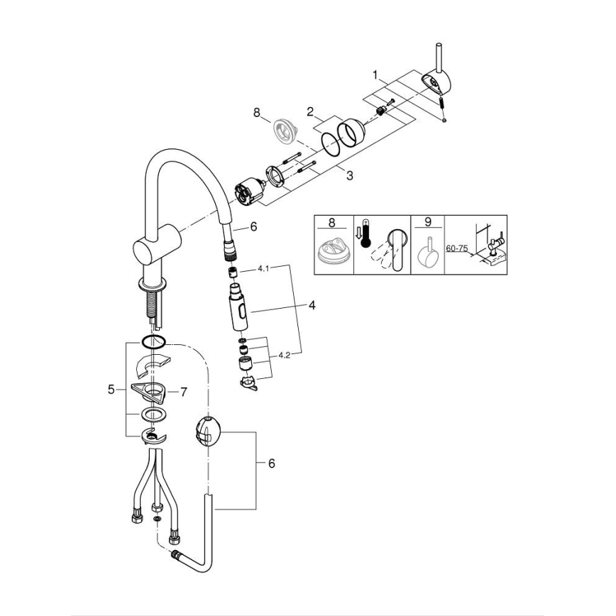 GROHE 32321DC2 - Kuhinjska miješalica A, inox