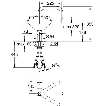 GROHE 32322DL2 - Kuhinjska slavina A u boji bakra