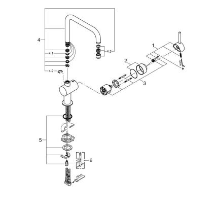 GROHE 32488000 - Kuhinjska miješalica A, sjajni krom