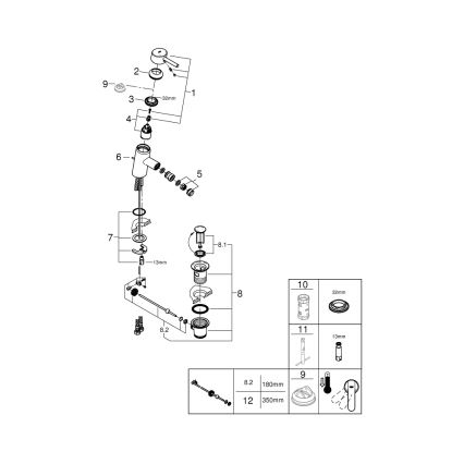 GROHE 32558000 - Miješalica za bide FEEL DN 15, polirani krom