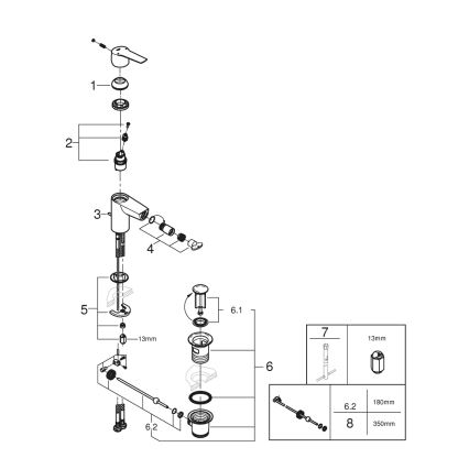 GROHE 32560002 - Slavina za bide START, veličina S, sjajni krom