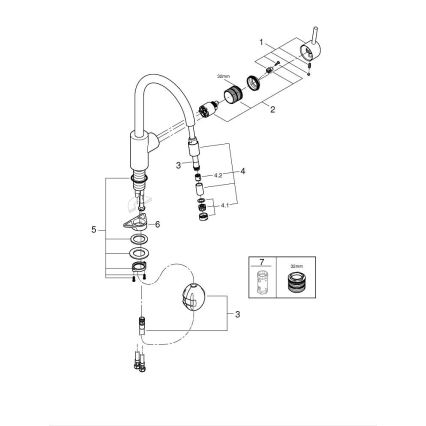 GROHE 32663003 - Kuhinjska miješalica CONCETTO 360 mm sjajni krom