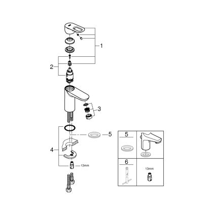 GROHE 32854000 - Slavina za umivaonik BAULOOP, sjajni krom