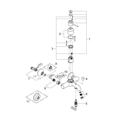GROHE 32865000 - Kupaonska baterija BAUCLASSIC DN 15 sjajni krom