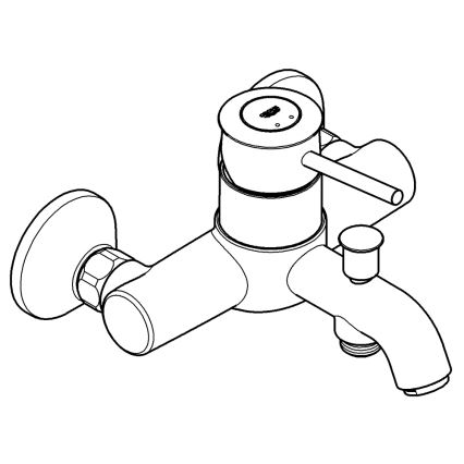GROHE 32865000 - Kupaonska baterija BAUCLASSIC DN 15 sjajni krom