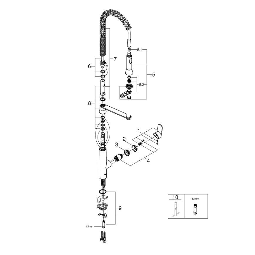 GROHE 32950000 - Kuhinjska slavina K7, sjajni krom