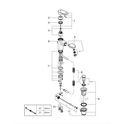GROHE 33155002 - Slavina za umivaonik EUROPLUS DN 15 sjajni krom