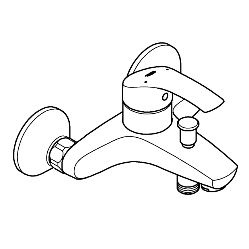 GROHE 33300002 - Miješalica za kadu EUROSMART DN 15 sjajni krom