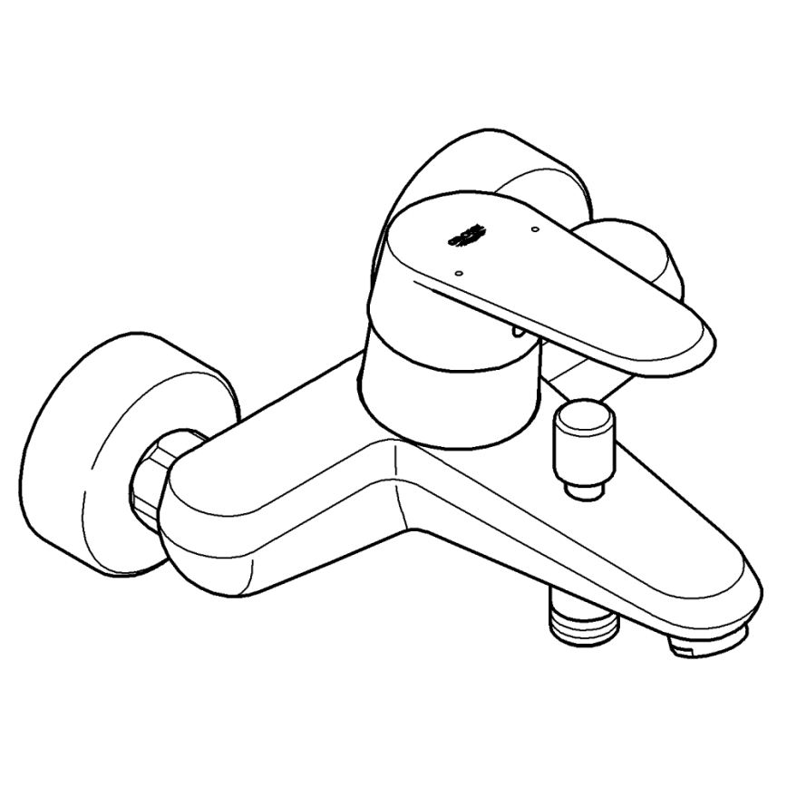 GROHE 33390002 - Baterija za kadu EURODISC COSMOPOLITAN DN 15 sjajni krom