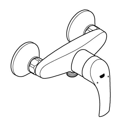 GROHE 33555002 - Miješalica za tuš EUROSMART DN 15, sjajni krom