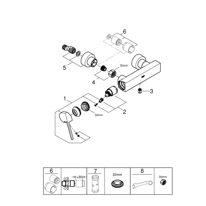 GROHE 33577003 - Tuš miješalica PLUS DN 15 sjajni krom