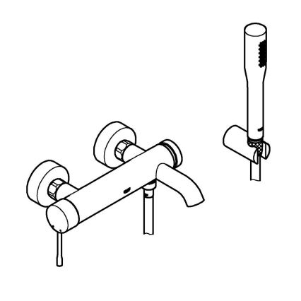 GROHE 33628001 - Set za kadu s baterijom ESSENCE DN 15 sjajni krom