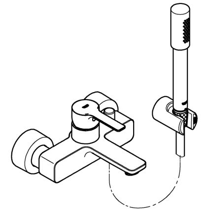 GROHE 33850001 - Miješalica za kadu LINEARE DN 15, polirani krom