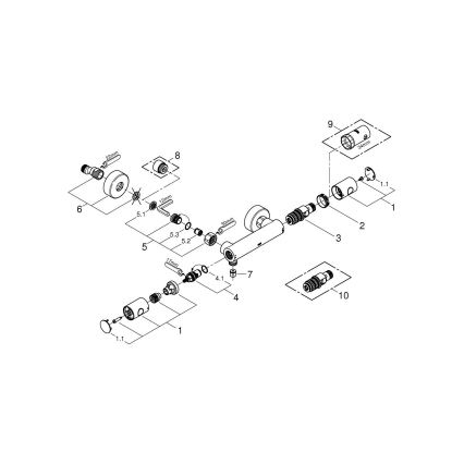 GROHE 34065AL2 - Termostatska mješalica za tuš GROHTHERM 1000 COSMOPOLITAN DN 15 grafitna