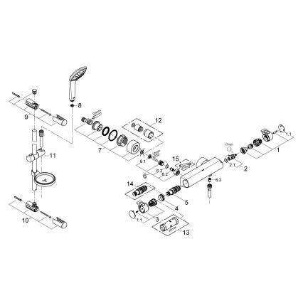 GROHE 34195001 - termostatska baterija GROHTHERM 2000 s EUPHORIA 110 setom, krom