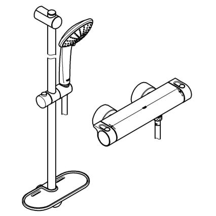 GROHE 34195001 - termostatska baterija GROHTHERM 2000 s EUPHORIA 110 setom, krom