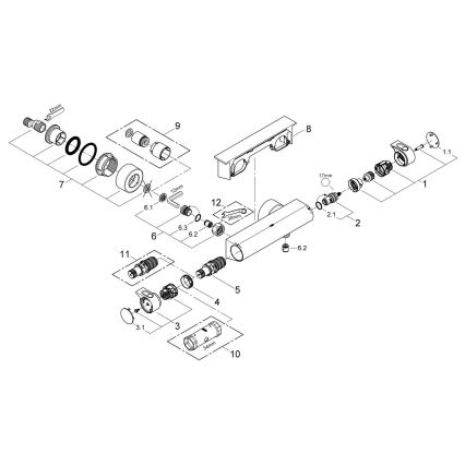 GROHE 34469001 - Termostatska tuš miješalica GROHTHERM 2000 DN 15 krom