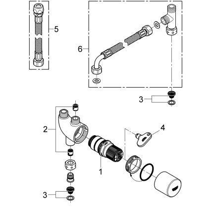 GROHE 34487000 - Termostatska zaštita od opeklina GROHTHERM MICRO krom